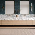 Sahara Taupe 5/8x4 Crosshatch Matte Porcelain  Mosaic