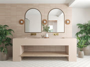 Sahara White 5/8x4 Crosshatch Matte Porcelain  Mosaic