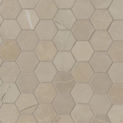 Sande Cream 2x2 Hexagon Matte Porcelain  Mosaic