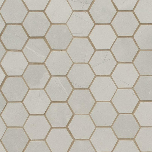 Sande Ivory 2x2 Hexagon Matte Porcelain  Mosaic
