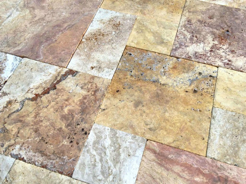 Sedona Fantastico Travertine Paver Pattern Tumbled