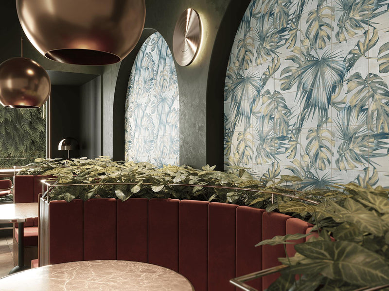 Selva Leaves Matte 8x8 Gres Stoneware  Tile