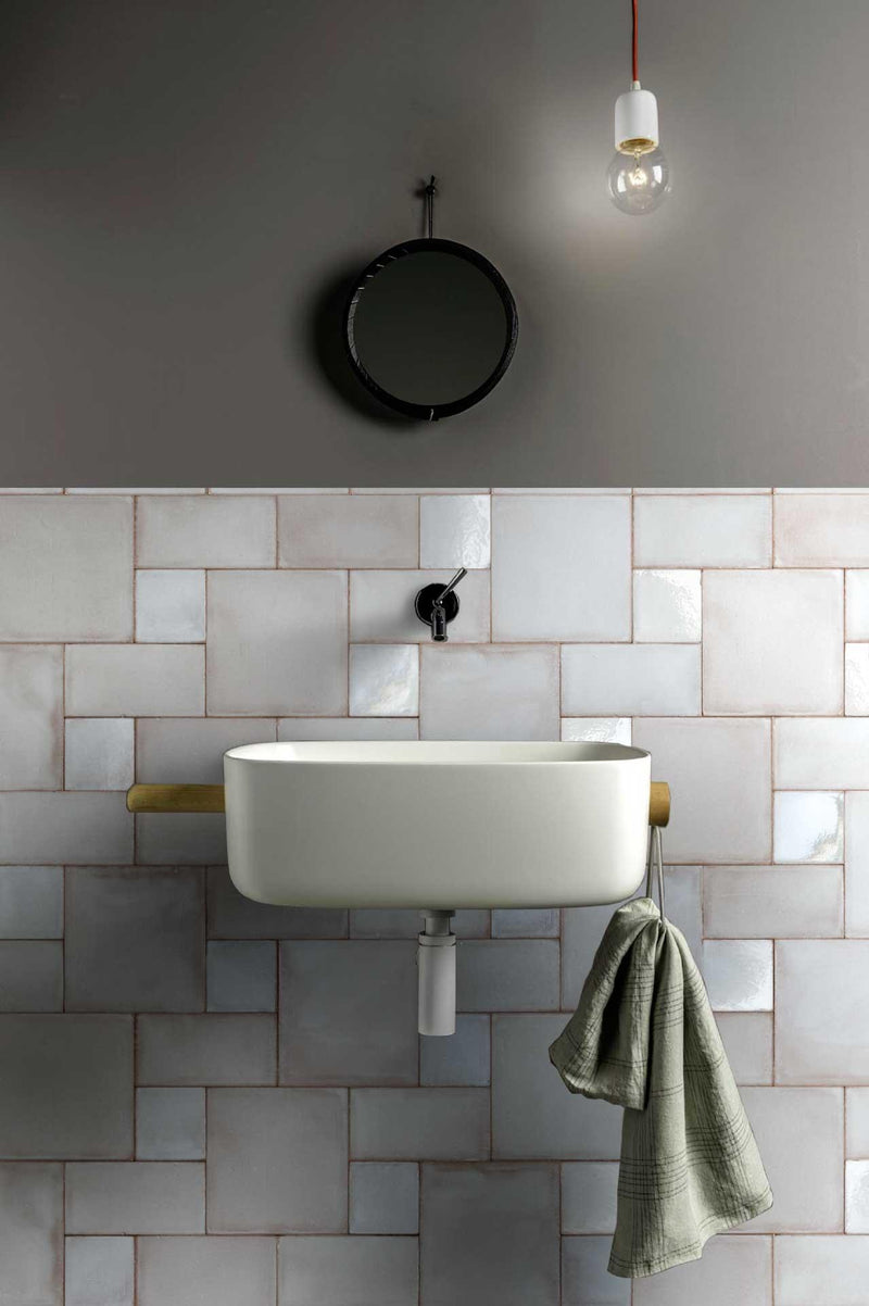 Senio Spatula Bianco Matte 4x8 Ceramic  Tile