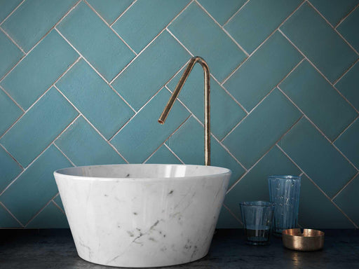 Senio Spatula Bleu Baltico Matte 4x8 Ceramic  Tile