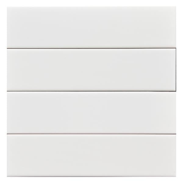 Senio Westport Bianca Glassa Satin 0.5x8 Ceramic Quartino