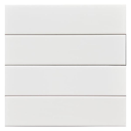 Senio Westport Bianca Glassa Satin 0.5x8 Ceramic Quartino