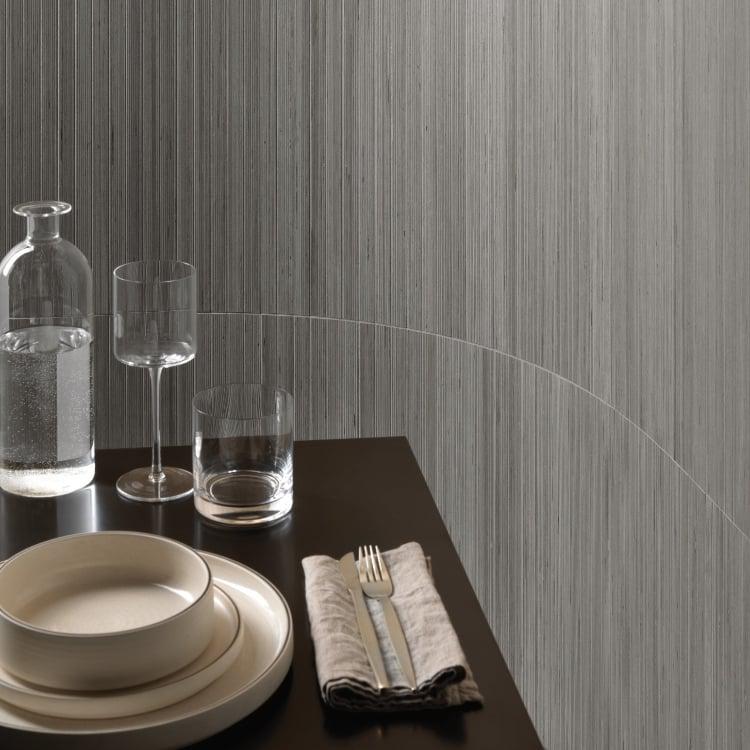 Shibusa Grigio 1x24 Stacked  Porcelain  Mosaic