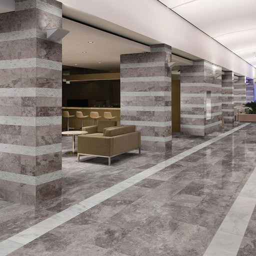 Siberian Tundra Limestone Tile 18x18 Honed   5/8 inch