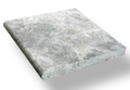 Silver Travertine Coping 12x12 Tumbled Bullnose 2 inch