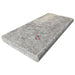 Silver Travertine Coping 12x24 Unfilled, Honed Bullnose  1.25 inch