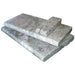 Silver Travertine Coping 6x12 Tumbled Bullnose  1.25 inch