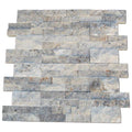 Silver Travertine Ledger Panel 6x24 Splitface