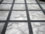 Silver Travertine Paver 12x12 Unfilled Chiseled  1.25 inch