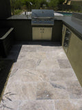Silver Travertine Paver 16x24 Unfilled, Honed   2 inch