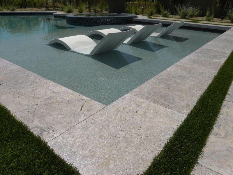 Silver Travertine Paver 16x24 Unfilled, Honed   2 inch