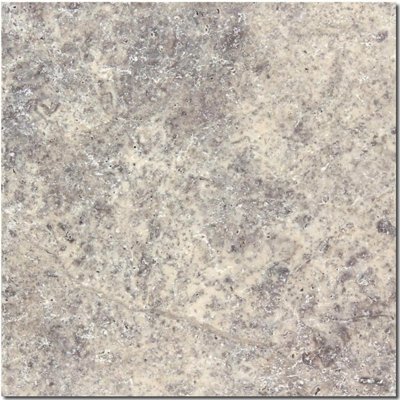 Silver Travertine Tile 12x12 Tumbled
