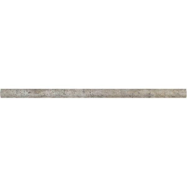 Silver Travertine Trim 1/2x12 Honed     Pencil Liner