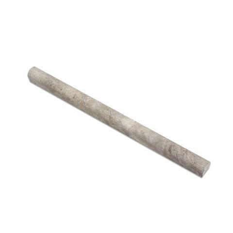Silver Travertine Trim 3/4x12      Pencil Liner