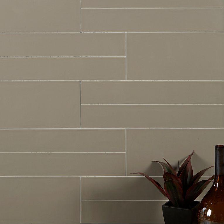 Smooth Greige Matte 4x24 Ceramic  Tile