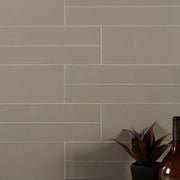 Smooth Greige Matte 8x24 Ceramic  Tile