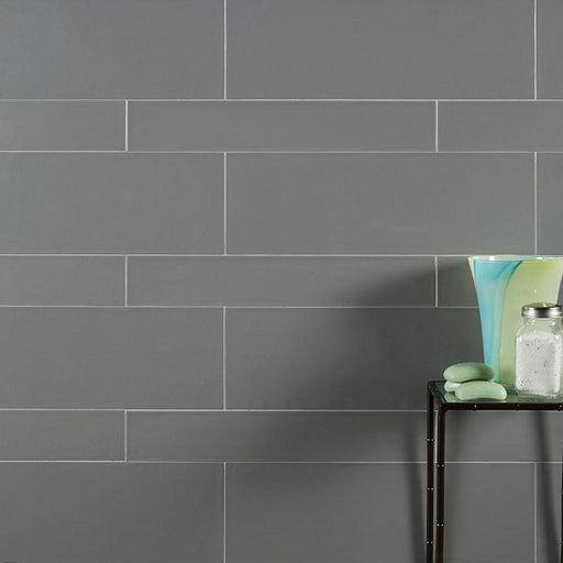 Smooth Smoke Matte 4x24 Ceramic  Tile