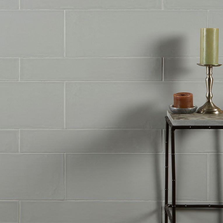Smooth Tin Matte 4x24 Ceramic  Tile