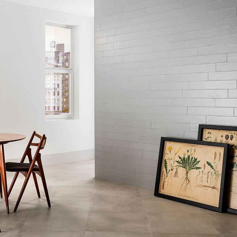 Smooth Tin Matte 4x24 Ceramic  Tile