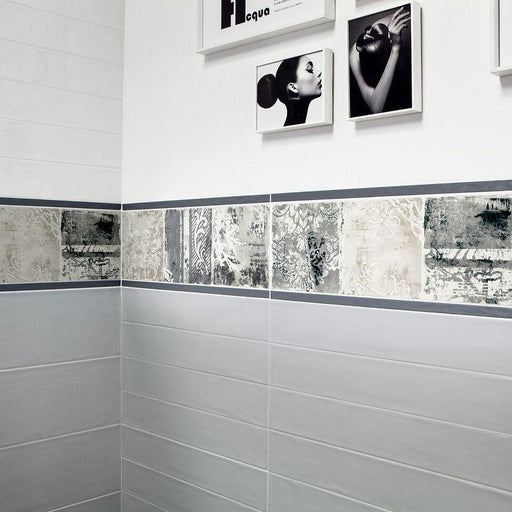 Smooth Tin Matte 8x24 Ceramic  Tile