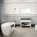 Smooth White Glossy 4x24 Ceramic  Tile