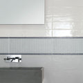 Smooth White Glossy 4x24 Ceramic  Tile