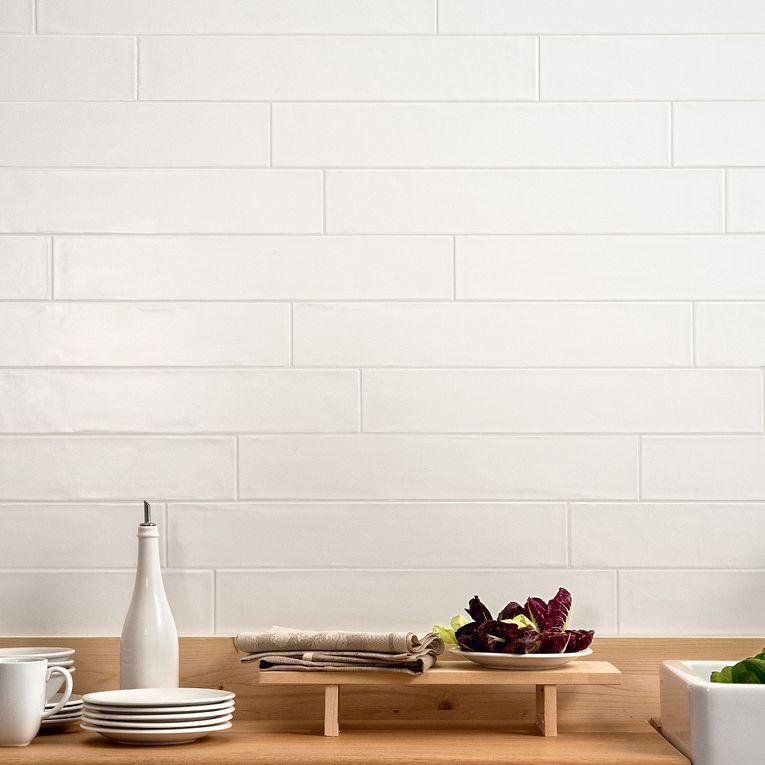 Smooth White Matte 4x24 Ceramic  Tile
