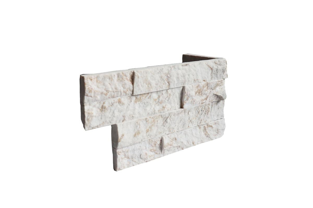 Snowy Caramel Quartzite Ledger Panel 6x24 Splitface