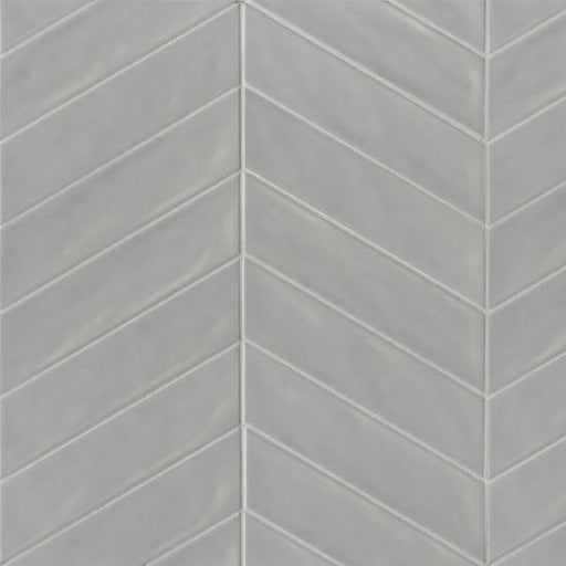 Sorrento Grigio Chevron Right Glossy 2.5x10 Ceramic  Tile