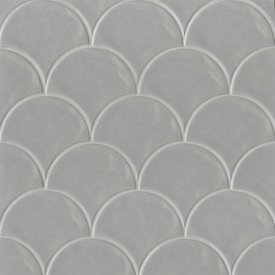 Sorrento Grigio Wave Glossy 6x7 Ceramic  Tile