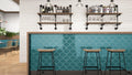 Sorrento Turchese Wave Glossy 6x7 Ceramic  Tile