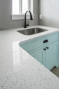 Sparkling White 126x63 2 cm Polished Quartz Slab
