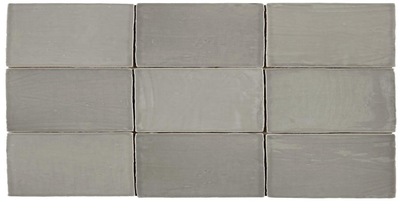 St Tropez Gris Glossy 2.5x5 Ceramic Bullnose