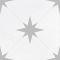 Starburst Llevant Grey Star White Back Matte 8.7x8.7 Porcelain  Tile