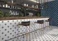 Starburst Llevant Grey Star White Back Matte 8.7x8.7 Porcelain  Tile