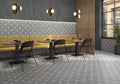 Starburst Ponent Grey White Star Back Matte 8.7x8.7 Porcelain  Tile