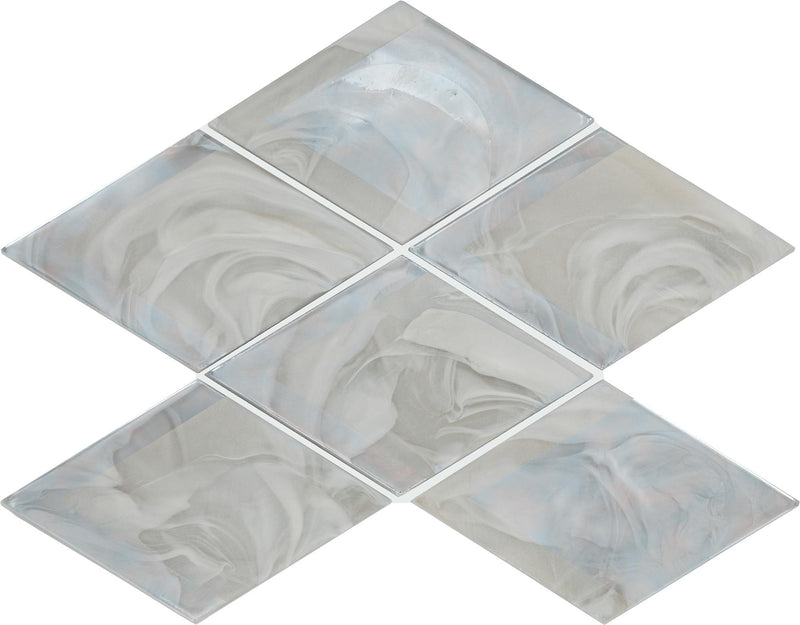 Starcastle Galactic Swirl 3-3/4x5-1/2 Diamond Satin Glass  Mosaic