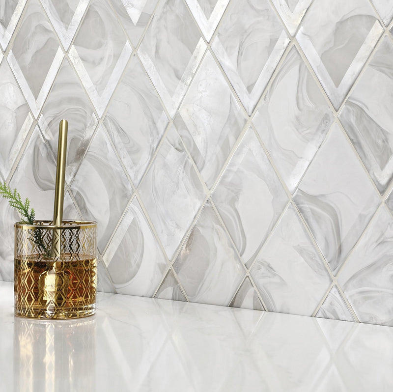 Starcastle Spiral Galaxy 3-3/4x5-1/2 Diamond Satin Glass  Mosaic