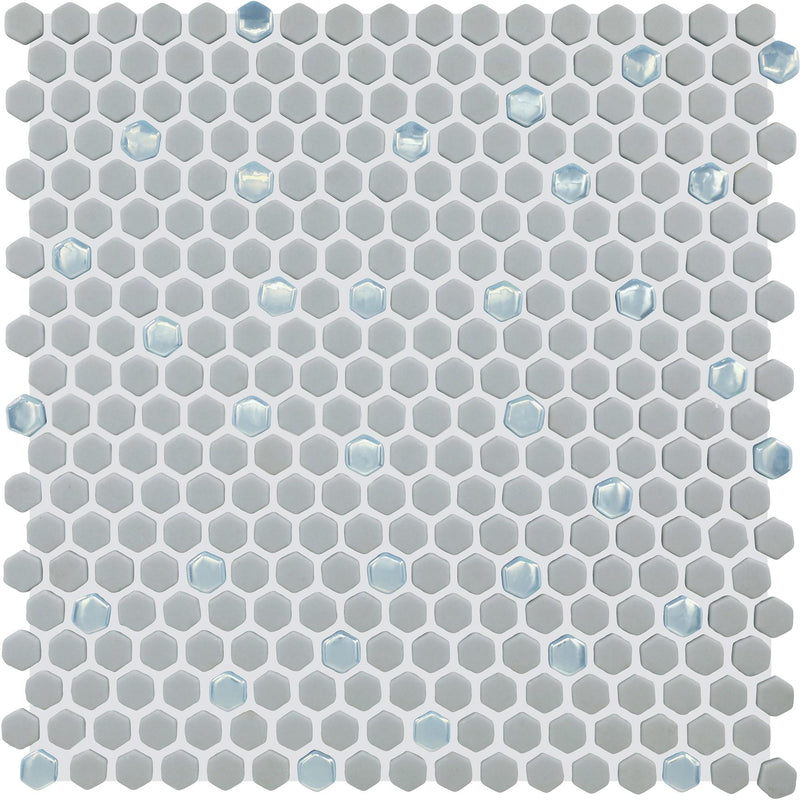 Starcastle Wonderstar 5/8x5/8 Hexagon Matte Glass  Mosaic