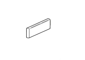 Statuary Wall Glossy 3x6 Ceramic Surface Bullnose