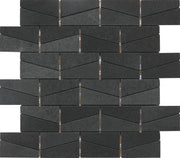 Stone A La Mod Urban Bluestone 2x3 Wedge Polished Marble  Mosaic