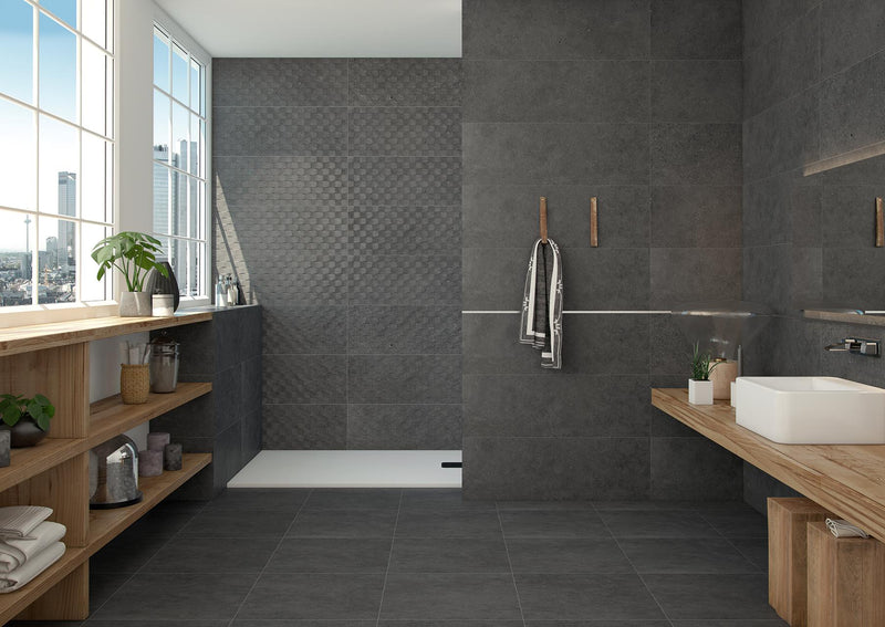Stone Basel Grafito Matte 24x48 Porcelain  Tile