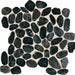 Stone Decorative Accents Black River Pebble Textured Mixed  Mosaic
