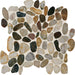 Stone Decorative Accents Earthy Blend Pebble Textured Mixed  Mosaic