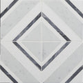 Stone Mesh Patterns Bianco Diamond Polished Marble  Mosaic