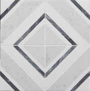Stone Mesh Patterns Bianco Diamond Polished Marble  Mosaic